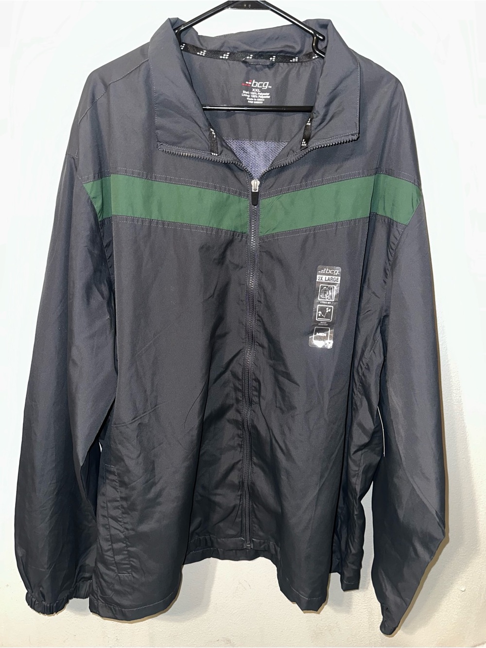 BCG Black and Green Windbreaker Jacket